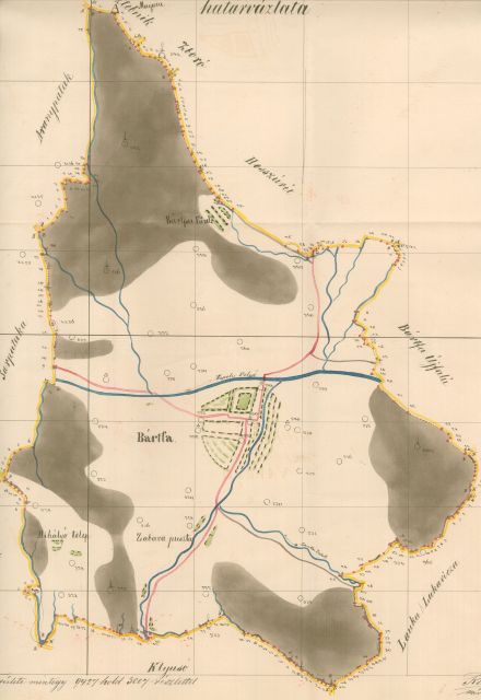 Ukážka pôvodného popisu hraníc Bardejova - 1868