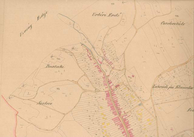 Obnovená konkretuálna mapa - Doľany, 1879