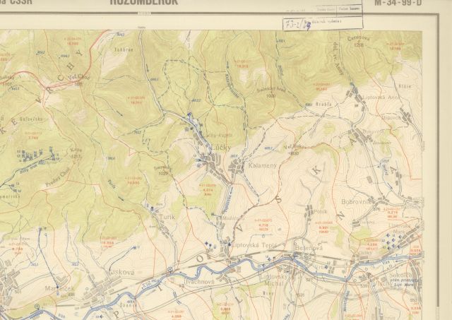 Ukážka vodohospodárskej mapy 1:50000, 1969